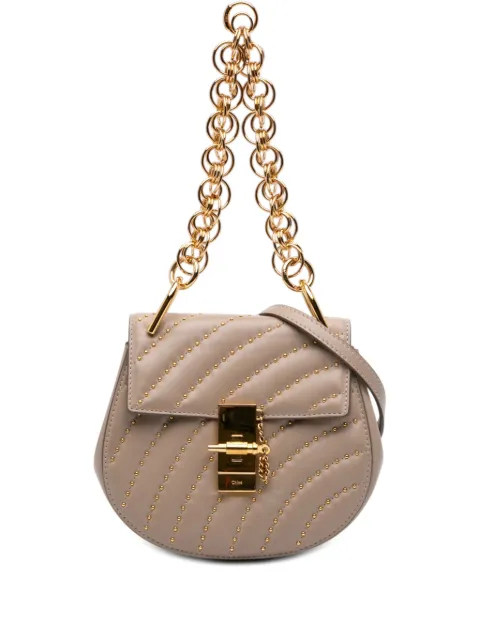 Chloé Pre-Owned 2018 Mini Studded Leather Drew Bijou satchel