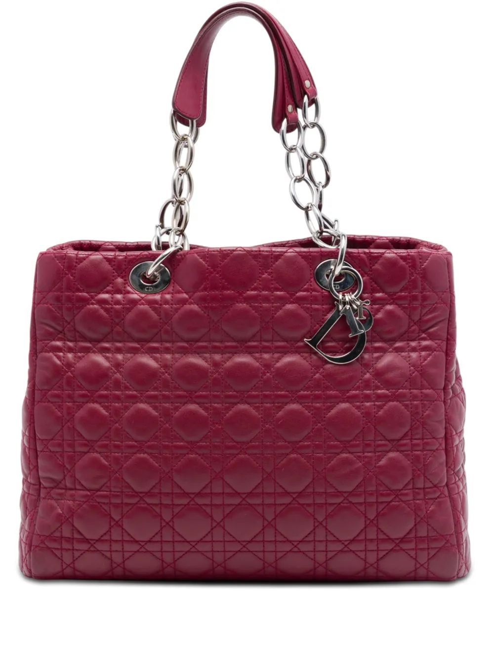 Christian Dior Pre-Owned Borsa tote Lady Dior Soft Shopping con motivo Cannage grande 2011 - Rosso