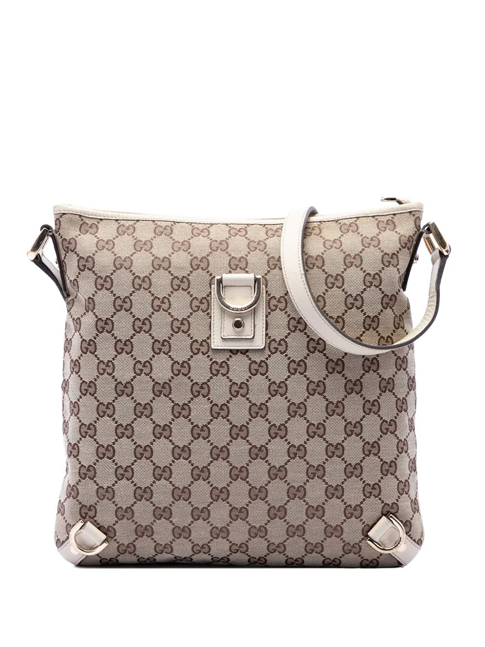 Gucci Pre-Owned Borsa a tracolla Abbey in tela GG con anello a D 2000-2015 - Toni neutri