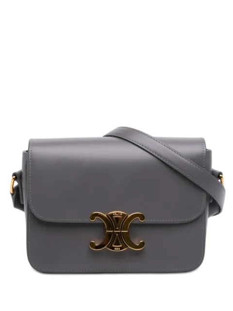 Celine Pre-Owned 2024 Teen Shiny Calfskin Triomphe crossbody bag