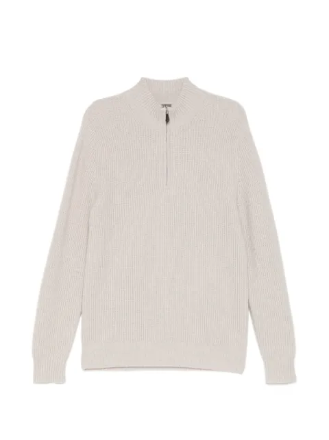 N.Peal ribbed half-zip jumper