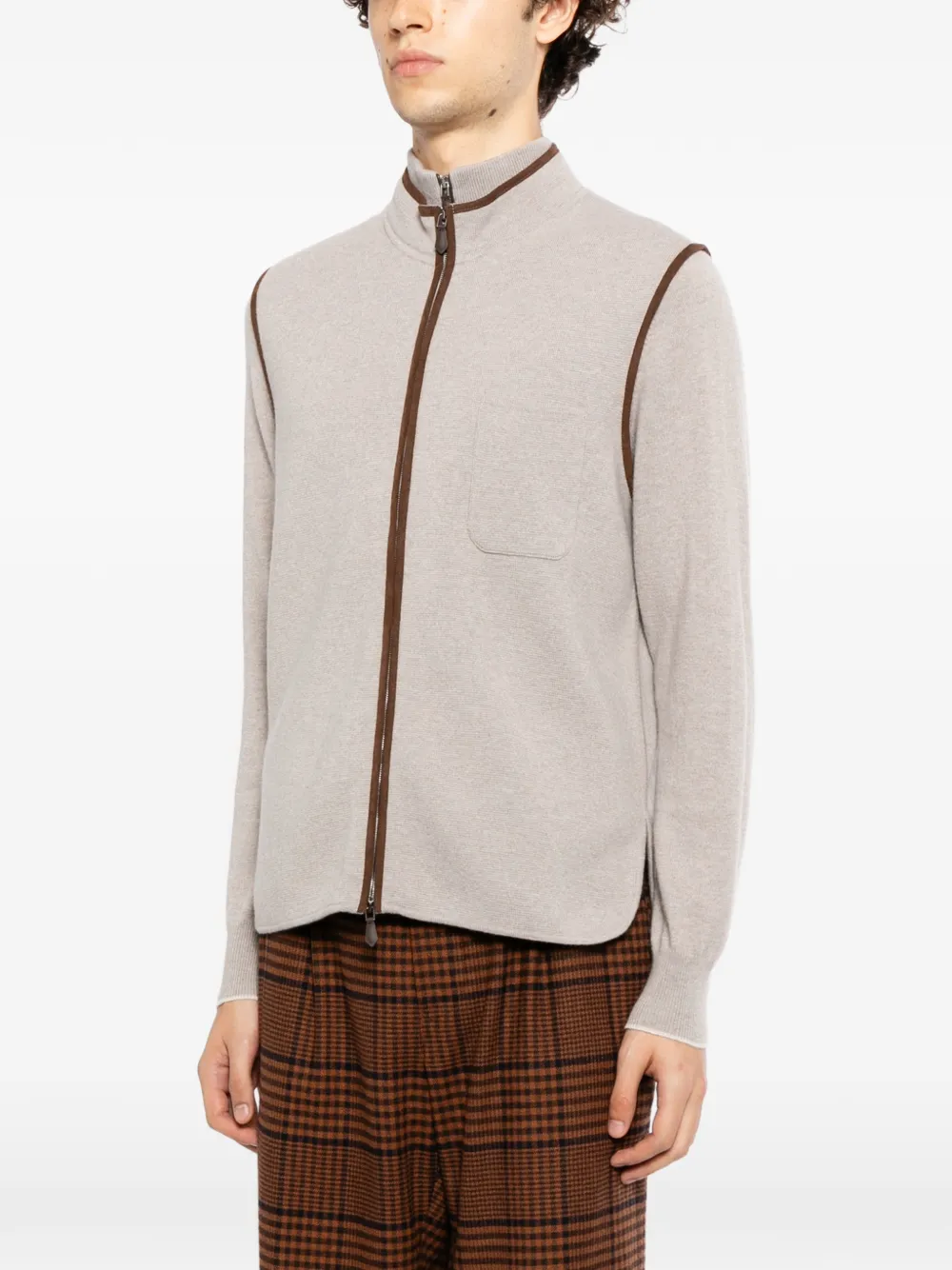 N.Peal Shaftesbury bodywarmer Beige