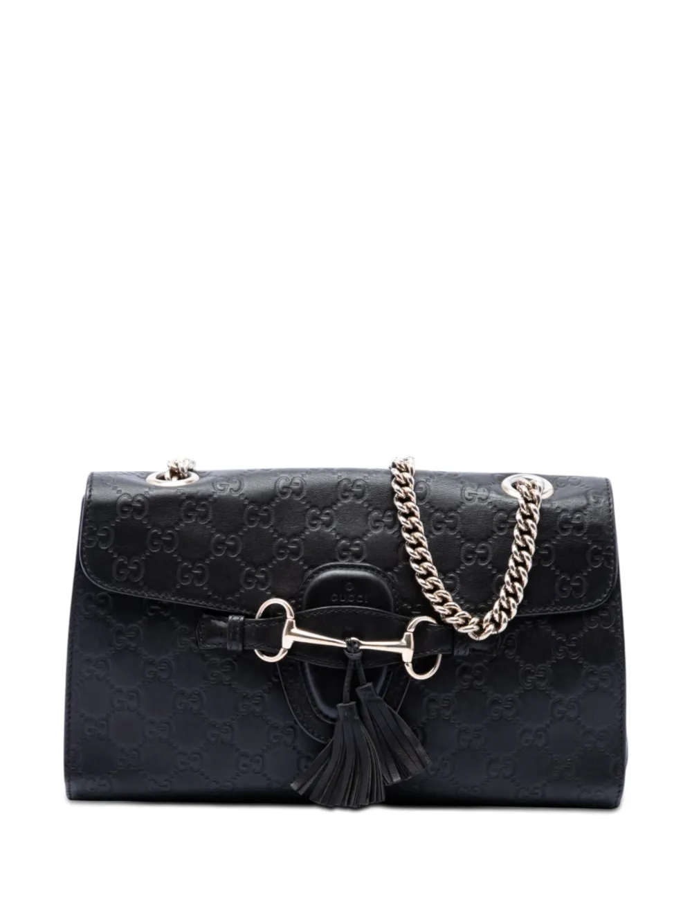 Gucci Pre-Owned Borsa a spalla Guccissima Emily media 2016-2026 - Nero
