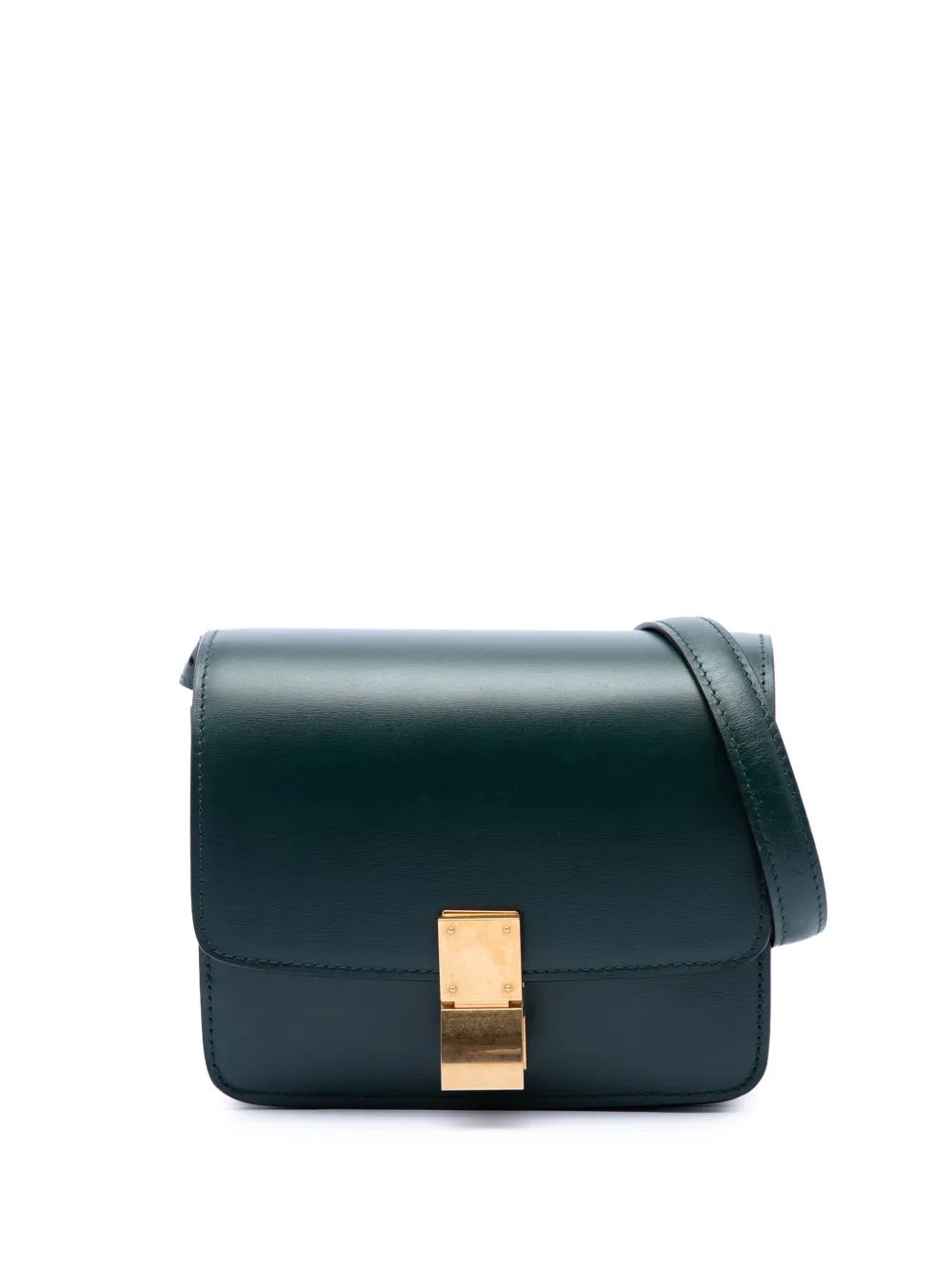 Celine Pre-Owned Borsa a tracolla Classic Box piccola in pelle di vitello 2019 - Verde