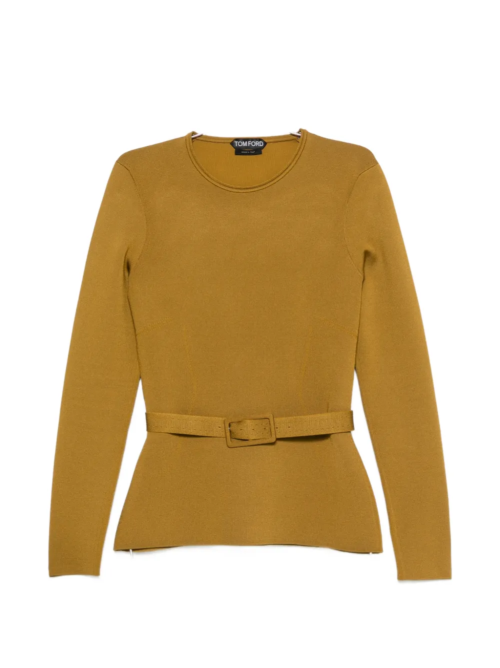 TOM FORD belted long-sleeve sweater - Neutrals
