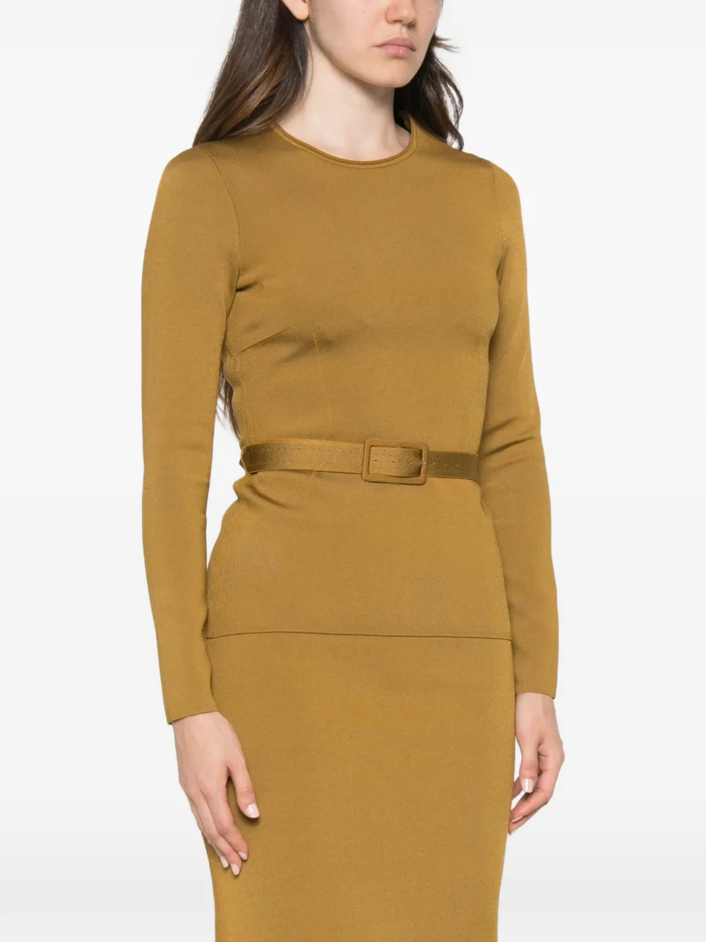 TOM FORD Trui met ceintuur en lange mouwen Beige