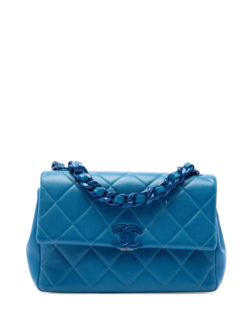 CHANEL Pre-Owned Borsa a tracolla Caviar My Everything Flap media 2021 - Blu
