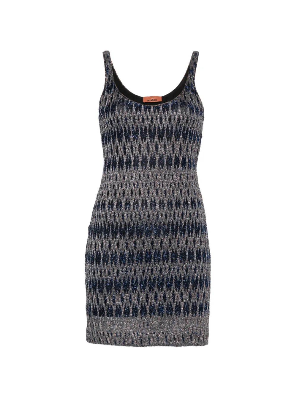 Missoni geometric-pattern scoop-neck mini dress - Blau