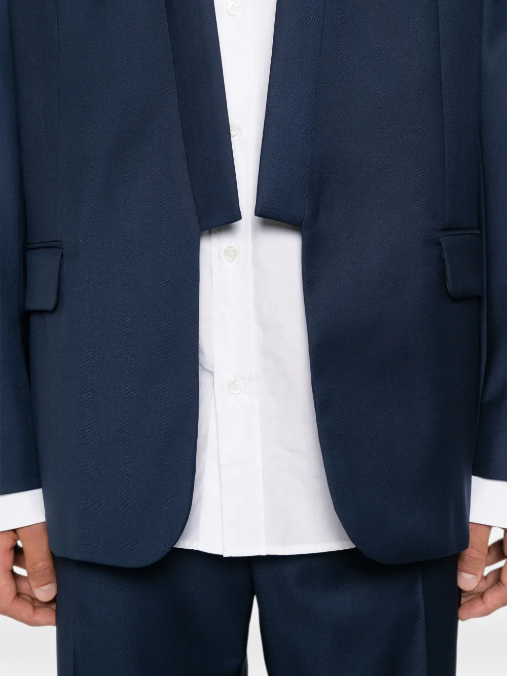 Kenzo Jack met sjaalrevers Blauw