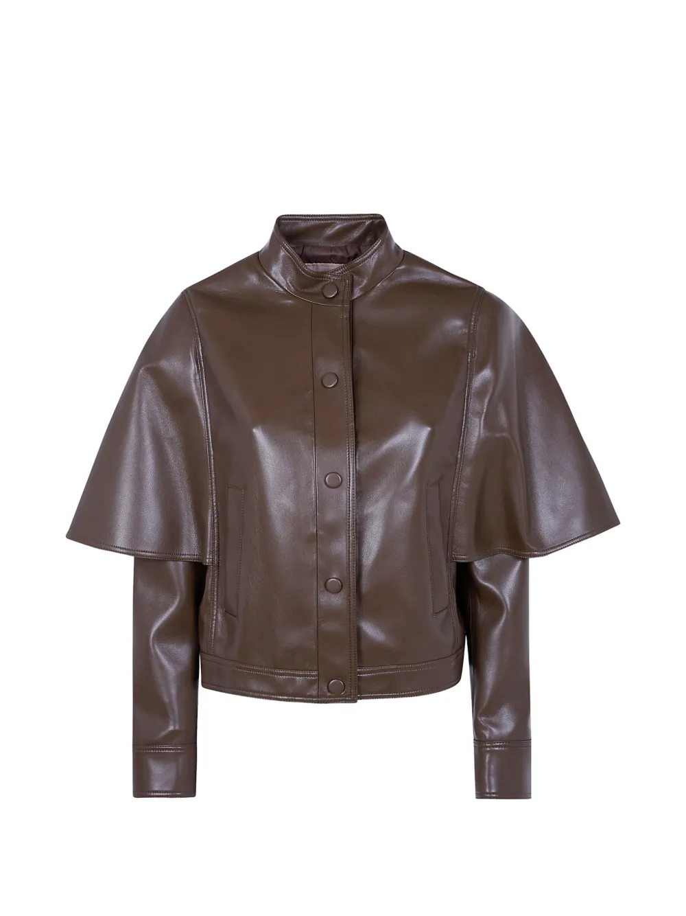 TWINSET cape-style button-up jacket - Braun