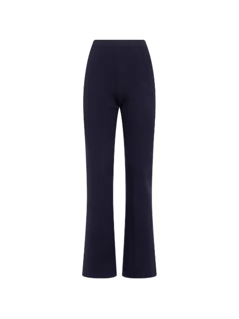 TWINSET pantalones acampanados de tejido fino