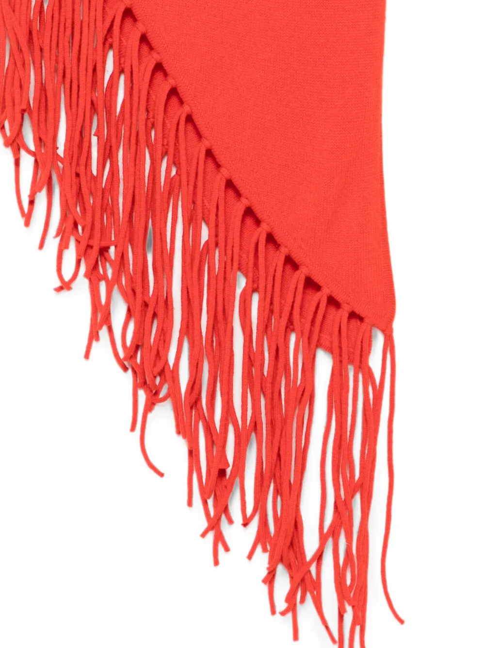 P.A.R.O.S.H. fringe-trim triangular scarf Rood