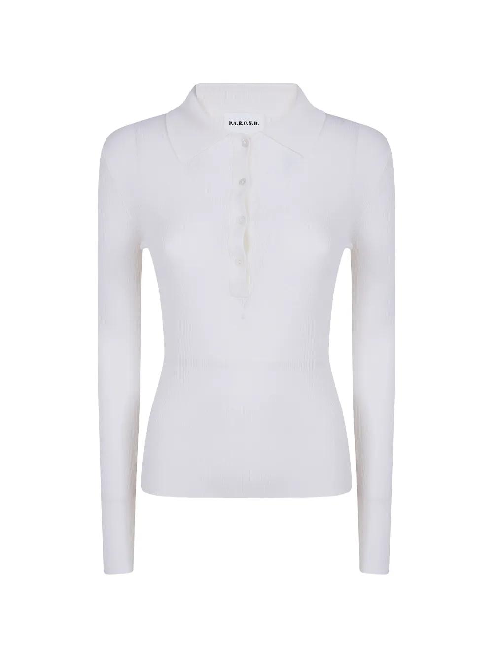 P.A.R.O.S.H. ribbed-knit long-sleeve sweater - Bianco