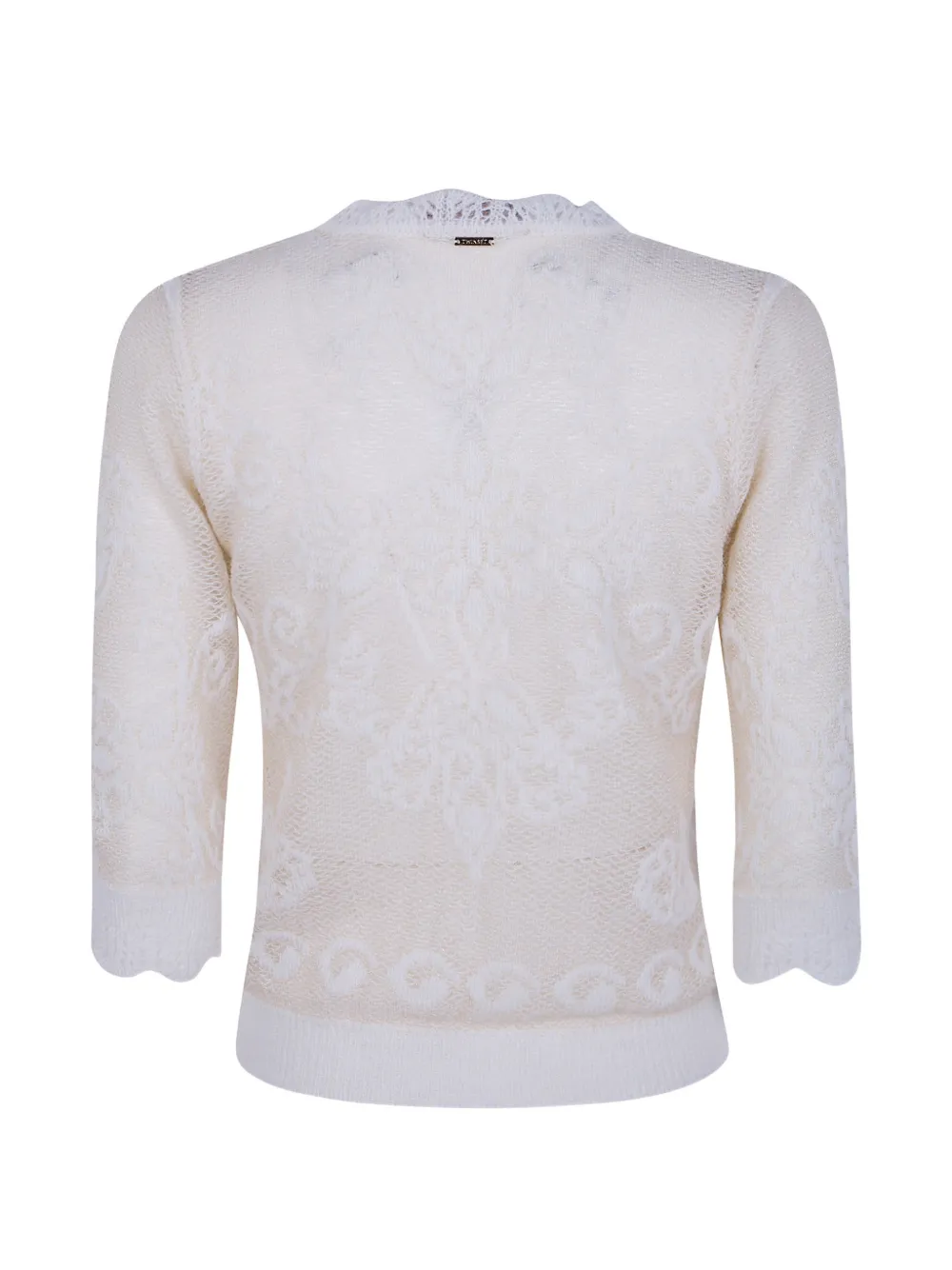 TWINSET Gebreide trui met gewelfde afwerking Beige