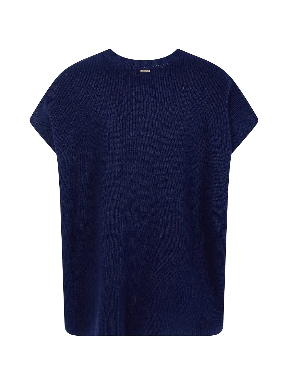 TWINSET Ribgebreide trui met gewelfde zoom Blauw