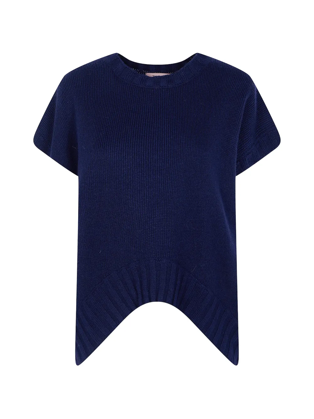 TWINSET ribbed-knit curved-hem sweater - Blu