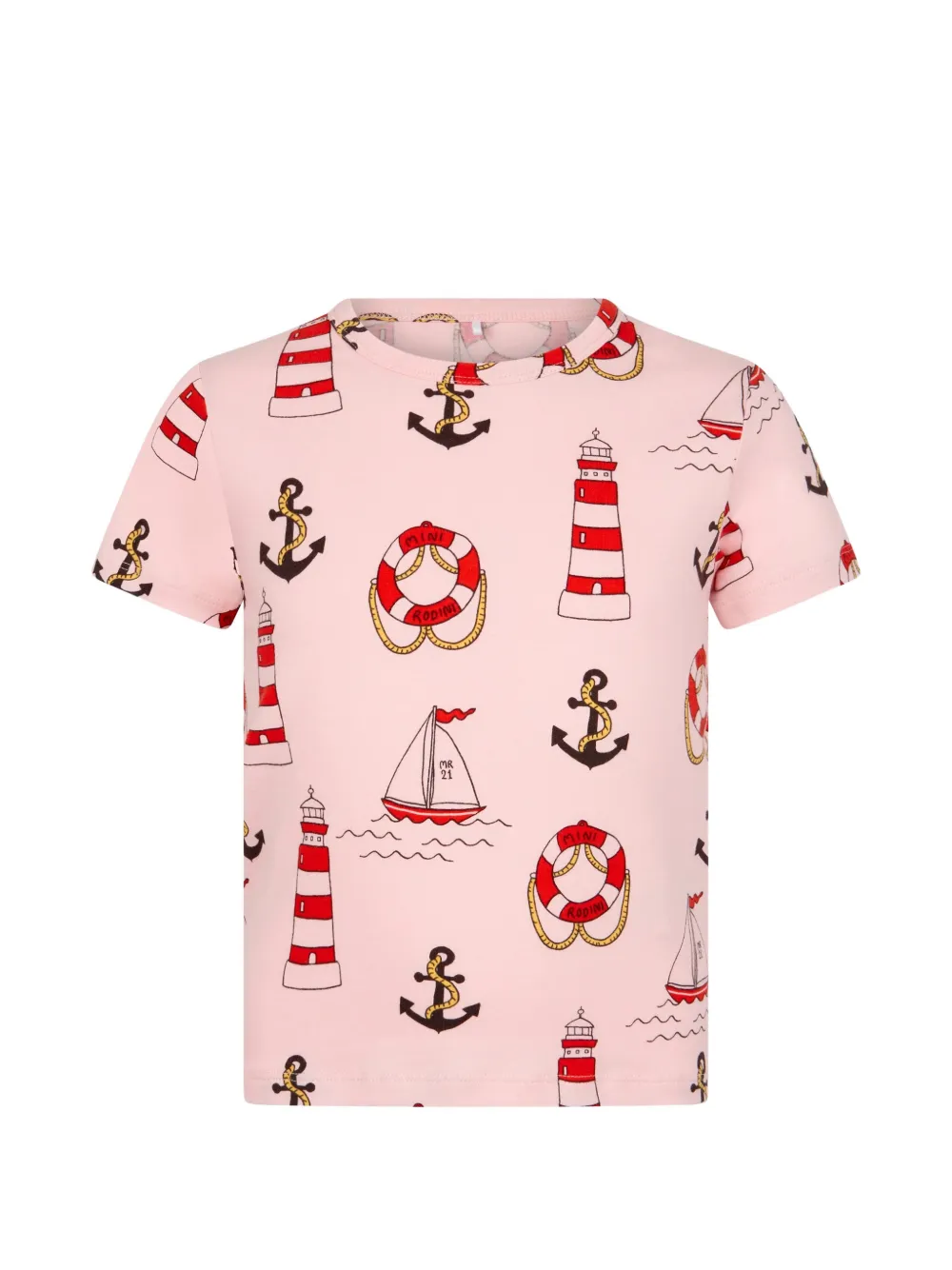 Mini Rodini nautical-print T-shirt - Rosa