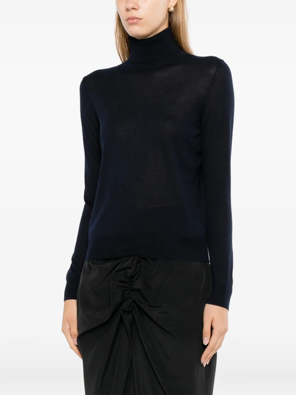 N.Peal T-shirt met col Blauw
