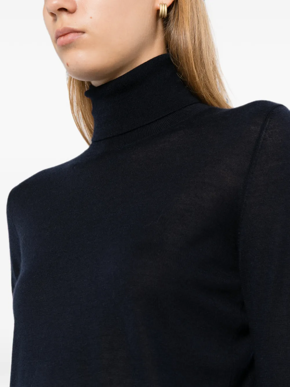 N.Peal T-shirt met col Blauw