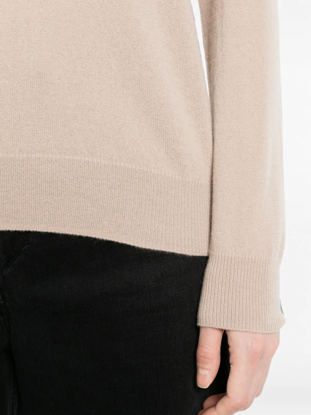 N.Peal Evie top met ronde hals Beige