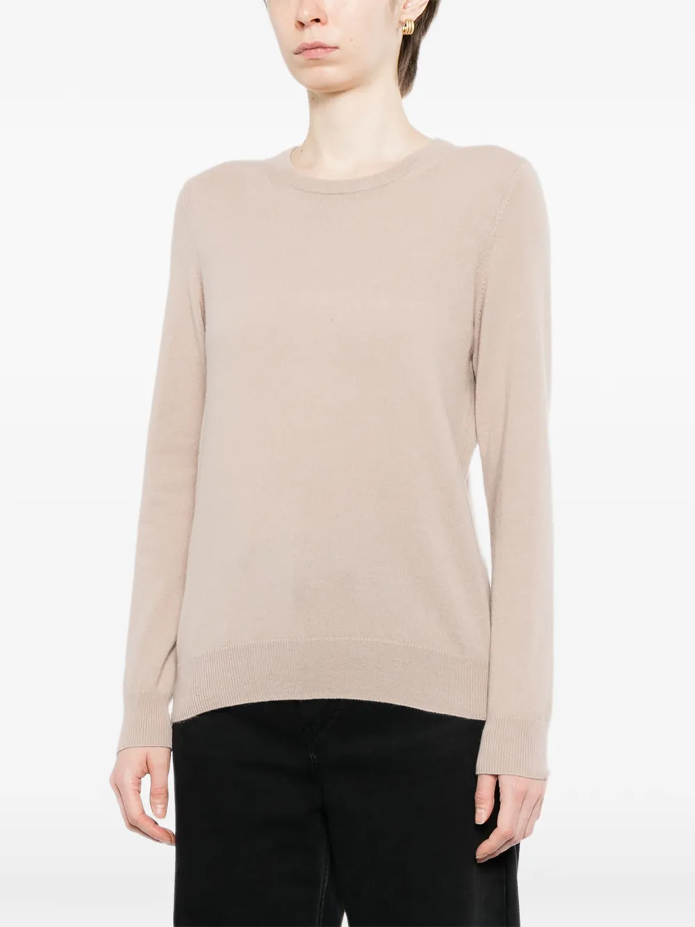 N.Peal Evie top met ronde hals Beige