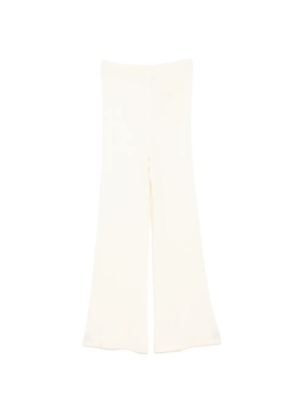 N.Peal ribbed-knit cashmere trousers Beige