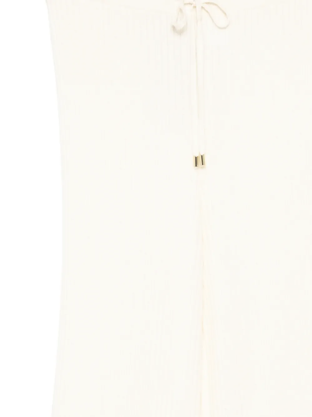 N.Peal ribbed-knit cashmere trousers Beige
