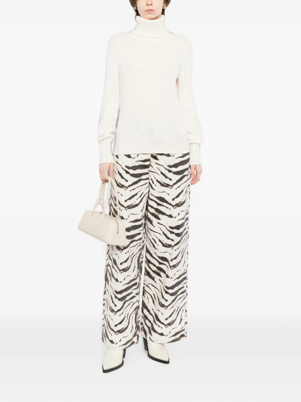 N.Peal Hazel chunky gebreide top Beige