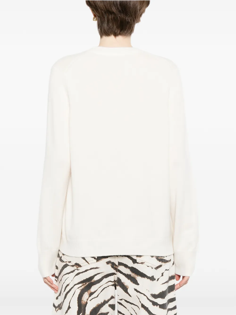 N.Peal Biologische kasjmier top met ronde hals Beige