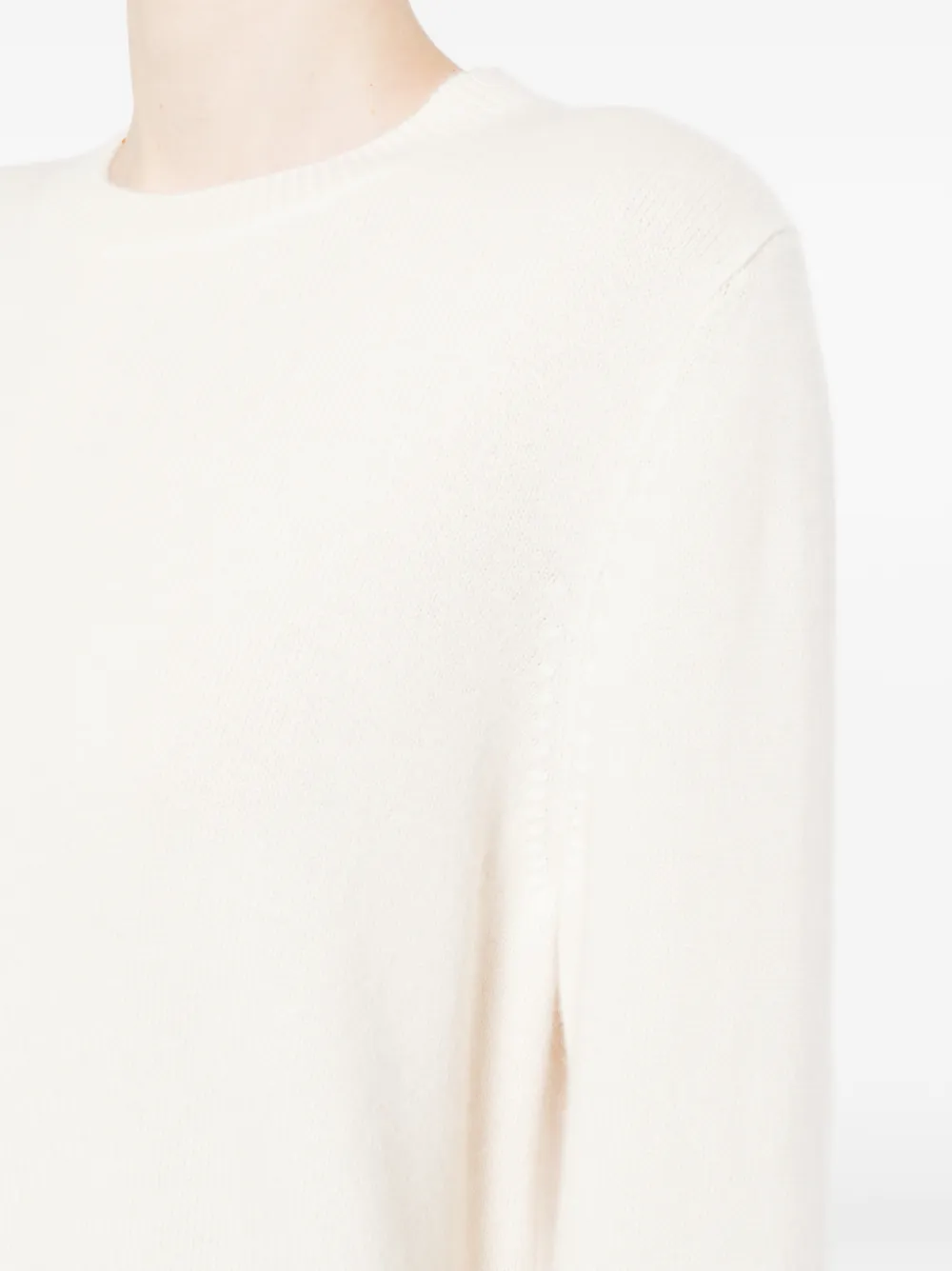 N.Peal Biologische kasjmier top met ronde hals Beige