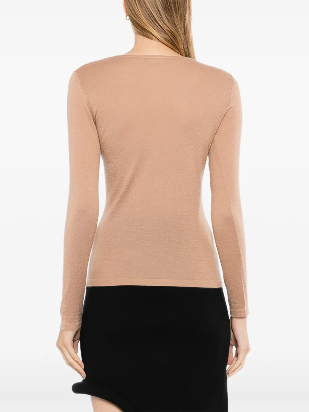 N.Peal T-shirt met ronde hals Bruin