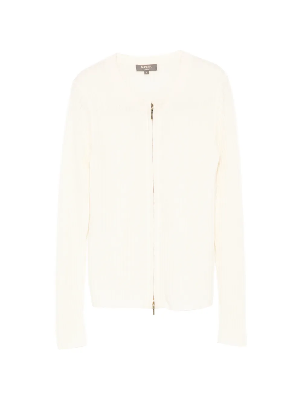 N.Peal ribbed zip-up cardigan