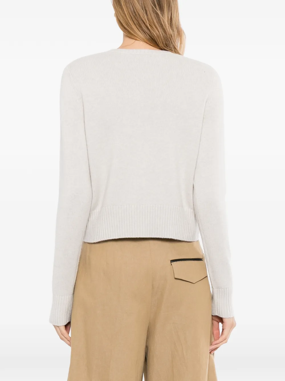 N.Peal Grofgebreid vest Grijs