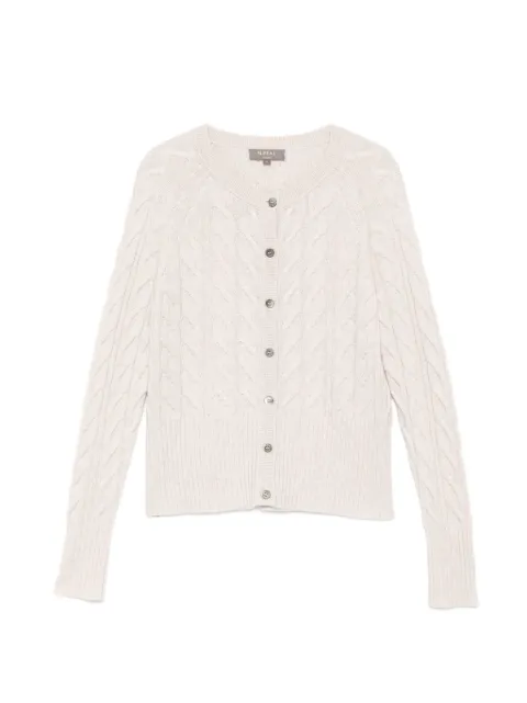 N.Peal Myla cable-knit cardigan