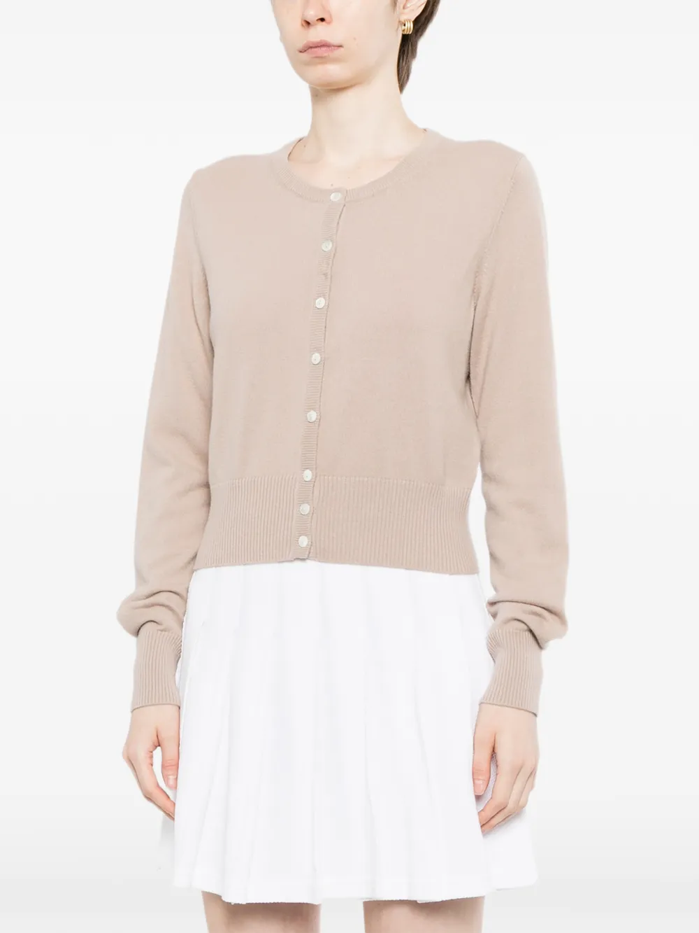 N.Peal Ivy cropped vest Beige
