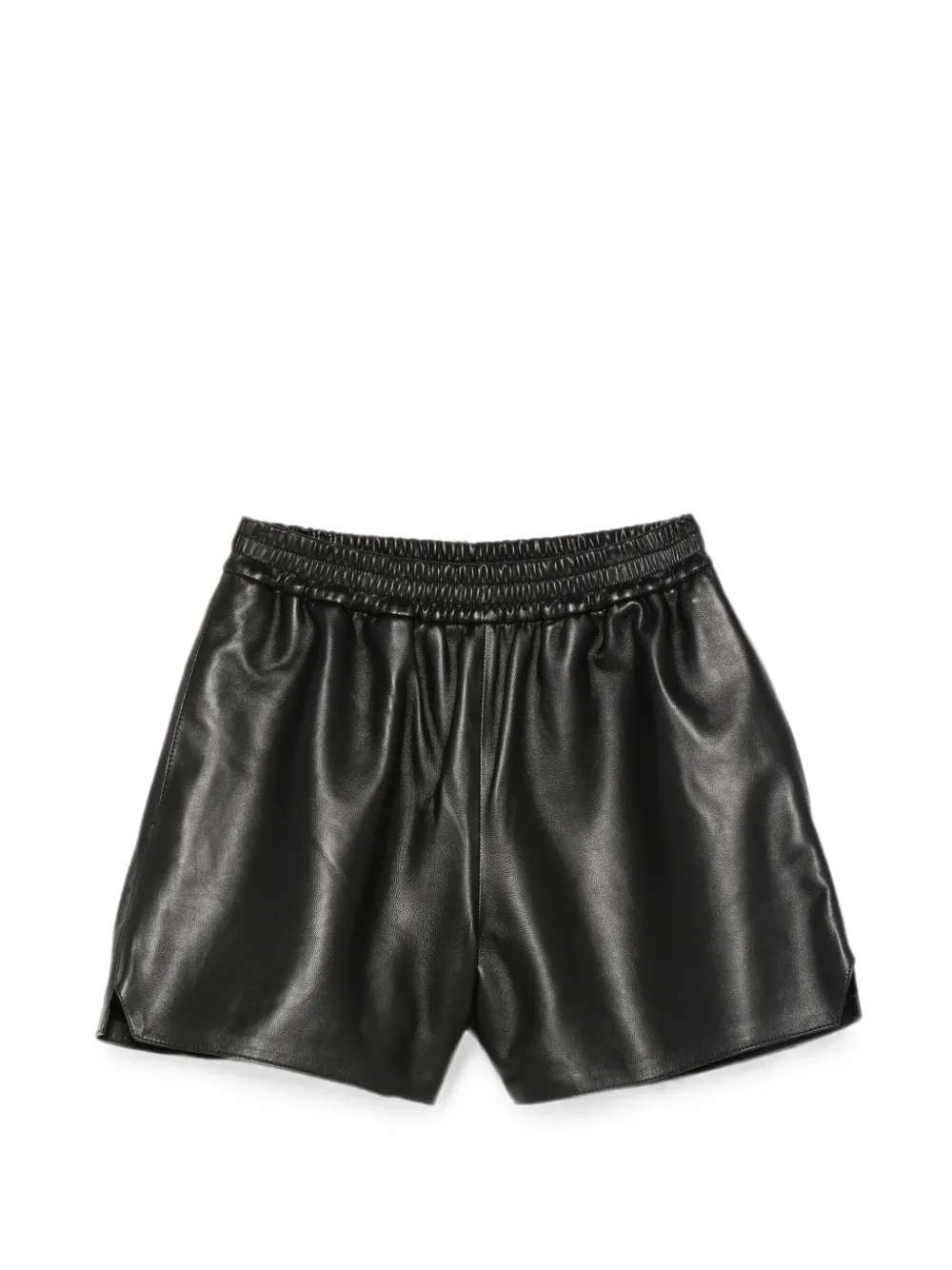 Arma Fyona Leather Shorts in Black, view 2