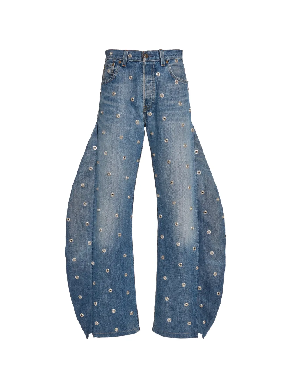 A.W.A.K.E. Mode studded side-insert jeans - Blu