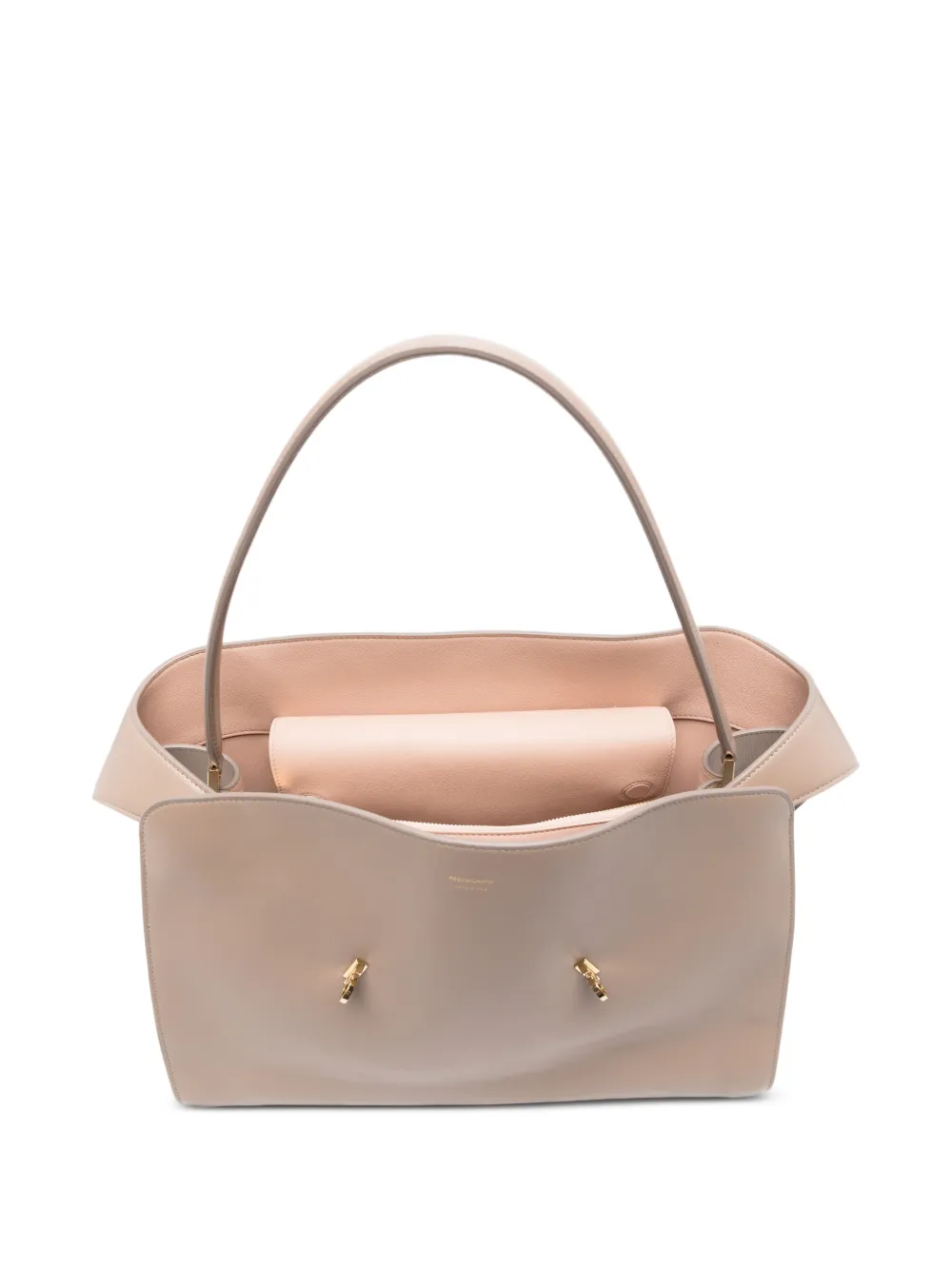 Ferragamo Hug leren schoudertas Beige