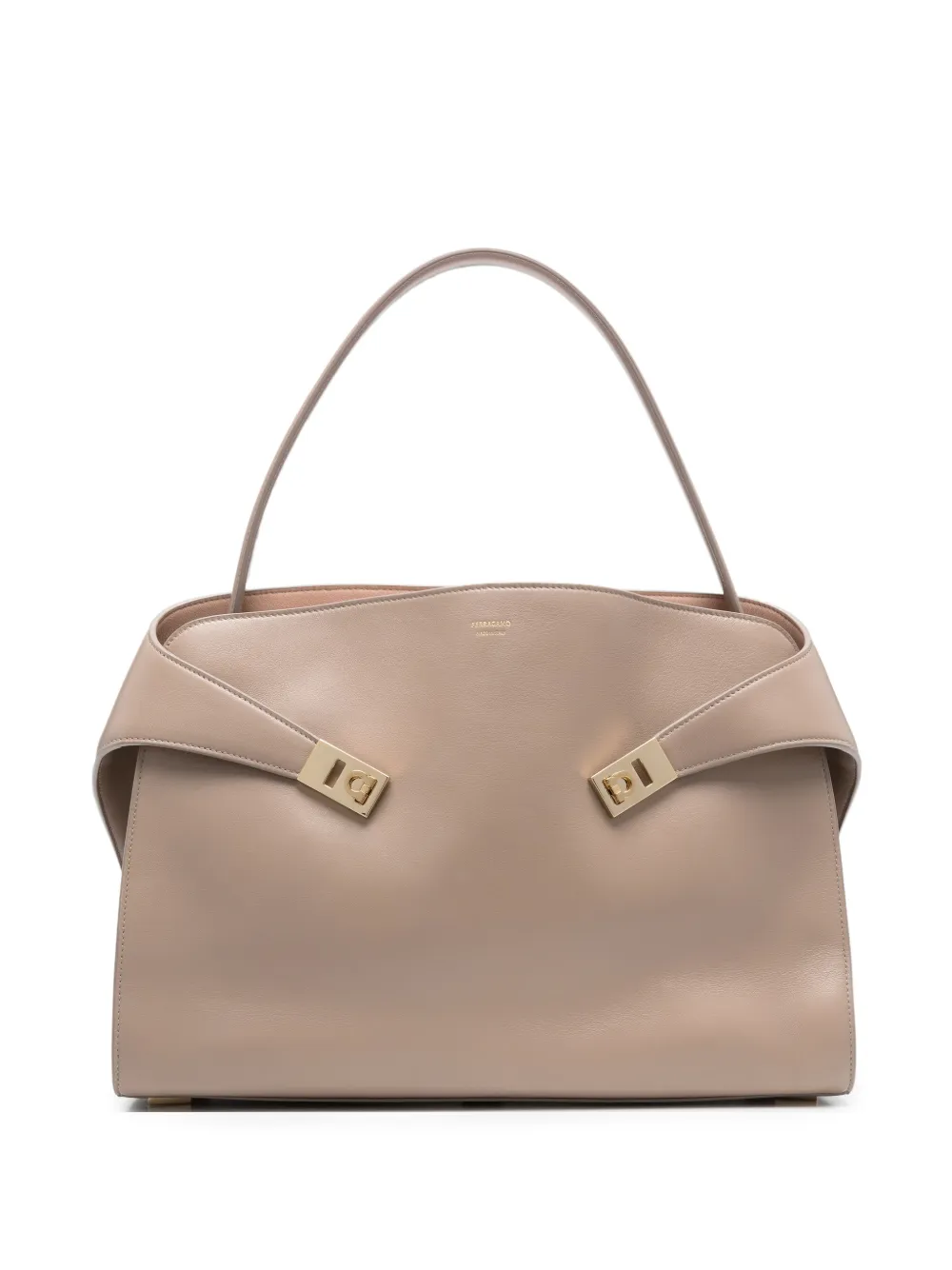 Ferragamo Hug leather shoulder bag - Nude