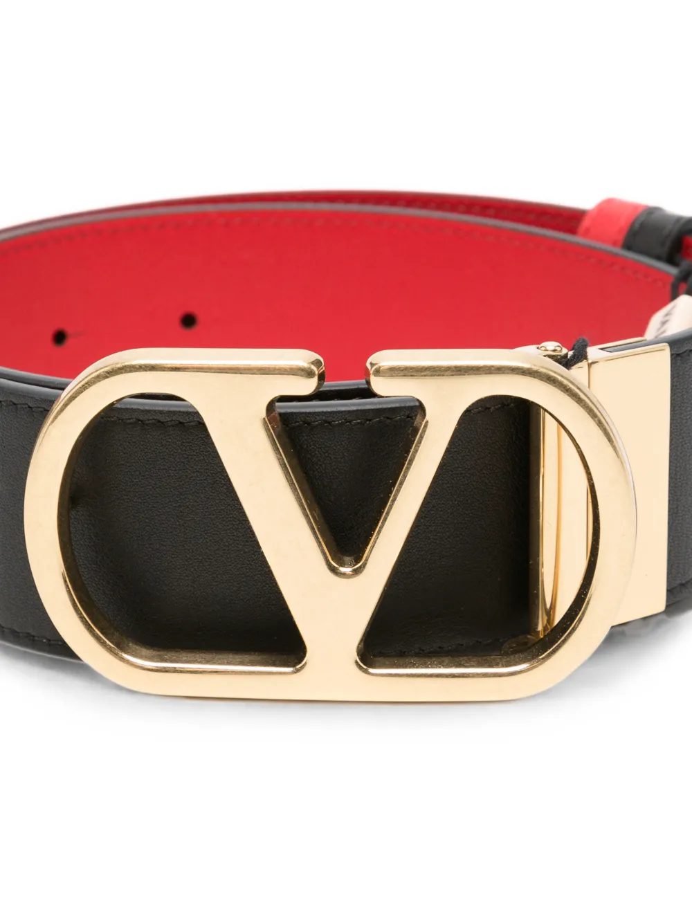 Valentino Garavani VLogo Signature leren riem Zwart