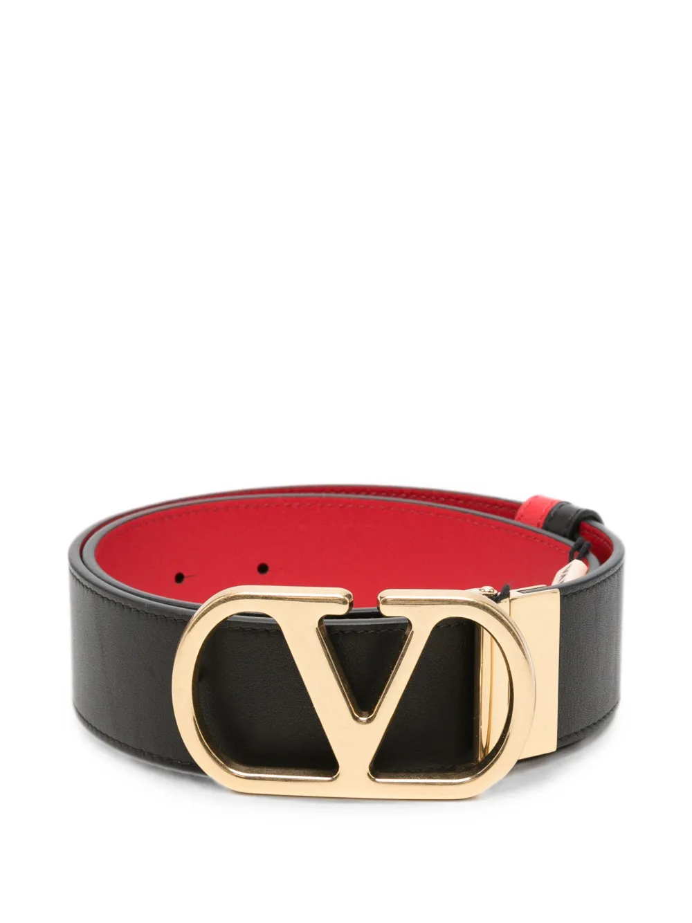 Valentino Garavani VLogo Signature leather belt - Black