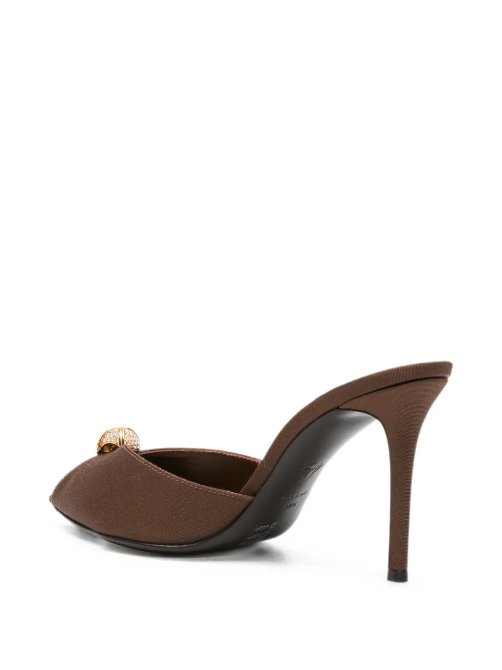 Giuseppe Zanotti crystal-embellished peep-toe mules Bruin