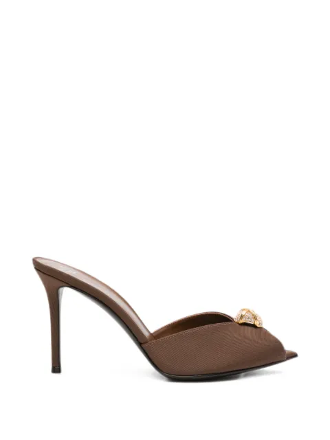 Giuseppe Zanotti crystal-embellished peep-toe mules