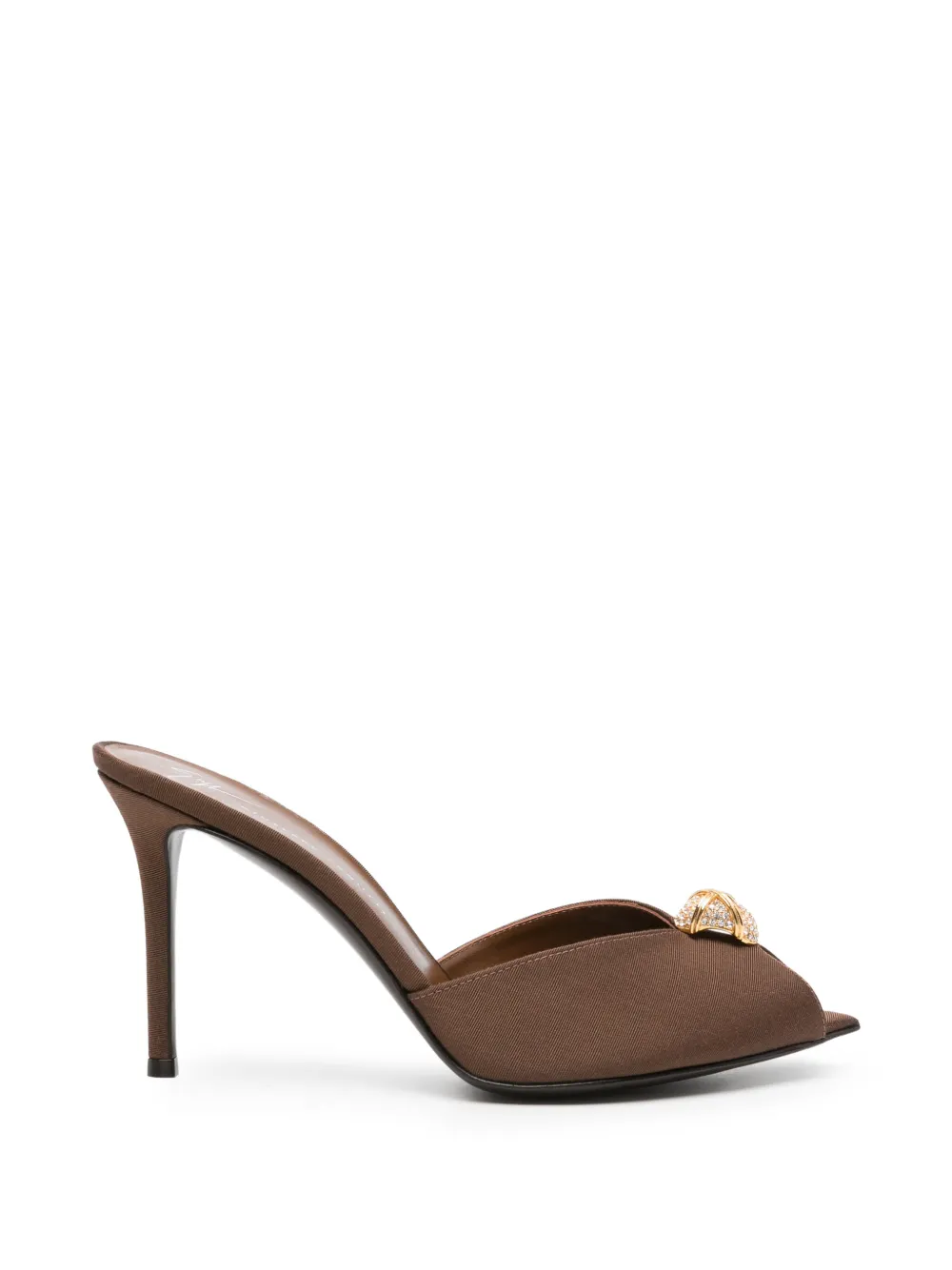 Giuseppe Zanotti crystal-embellished peep-toe mules Bruin