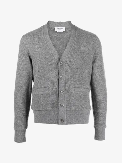 Thom Browne waffle-knit cashmere cardigan