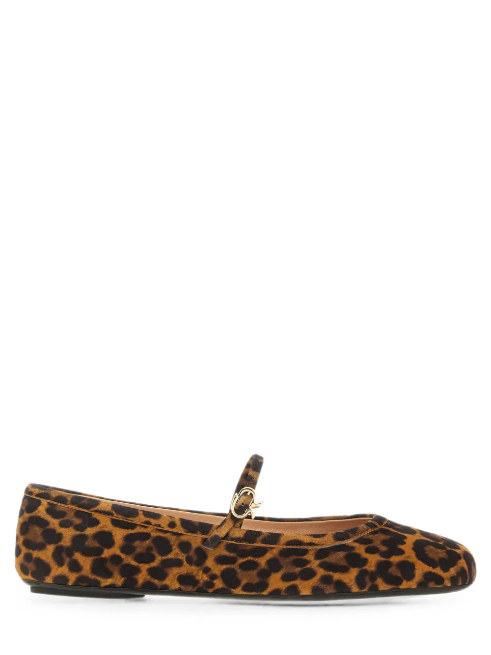 Gianvito Rossi Carla leopard-print leather ballet flats Bruin