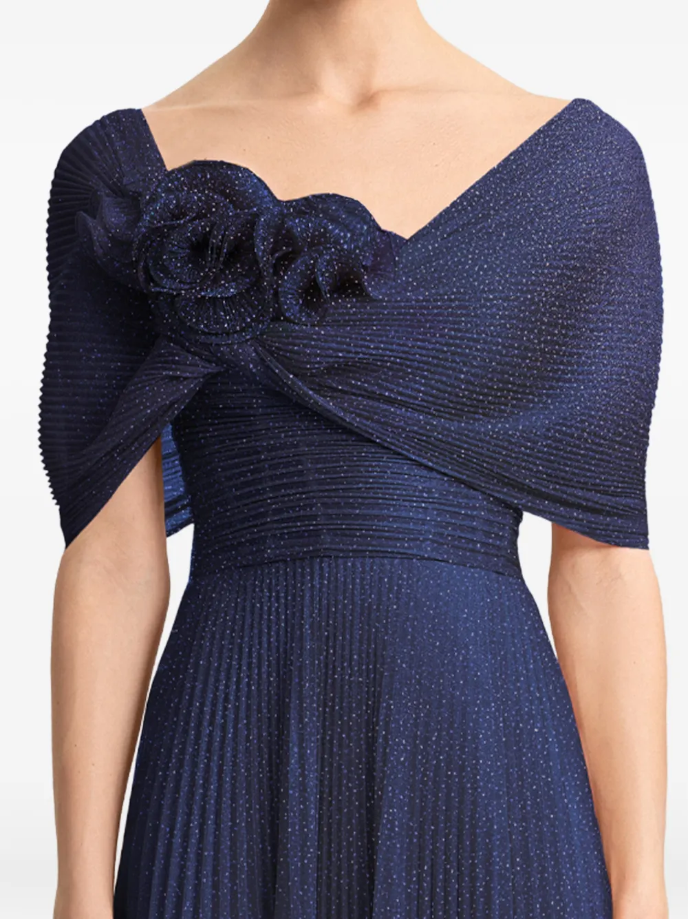 Gemy Maalouf Asymmetrische jurk met plooien Blauw