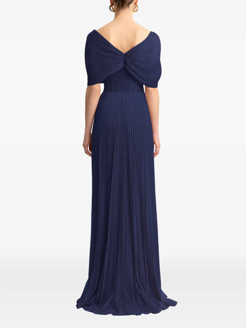 Gemy Maalouf Asymmetrische jurk met plooien Blauw