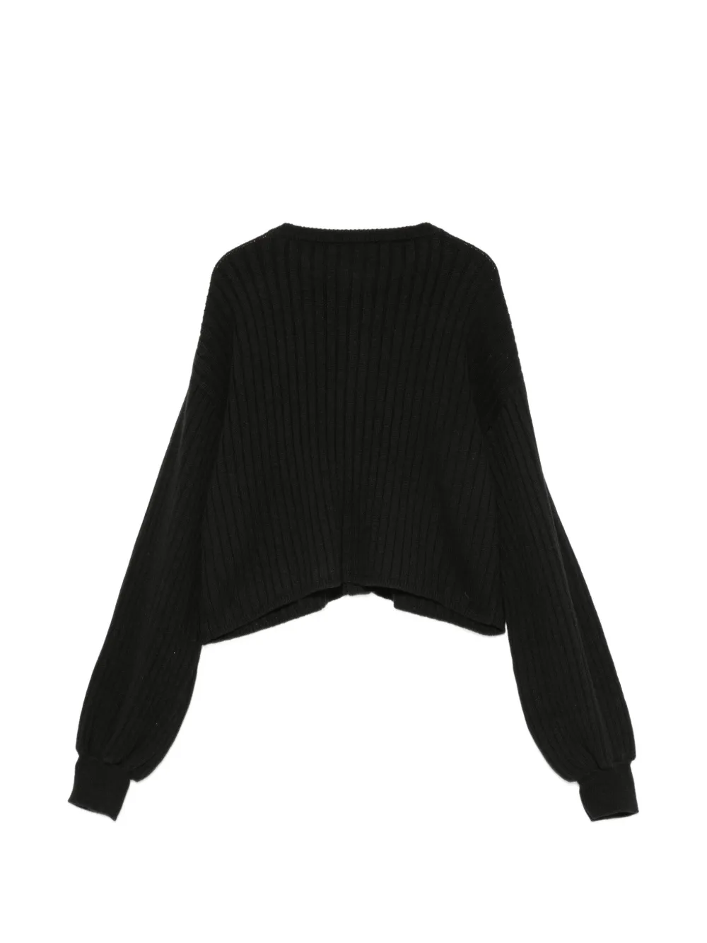 Balmain Kids Ribgebreid vest met knopen Zwart