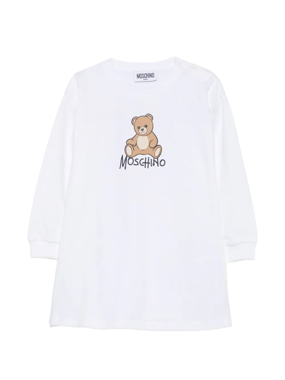 Moschino Kids Teddy Bear logo-print sweatshirt - Bianco